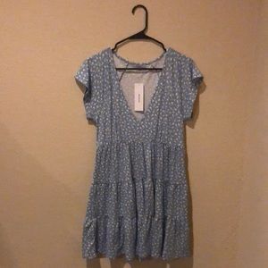 Blue floral urban outfitters dress